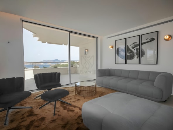 luxury penthouse sea view living room