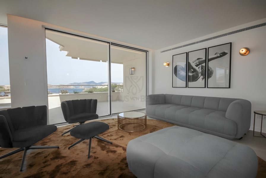 luxury penthouse sea view living room