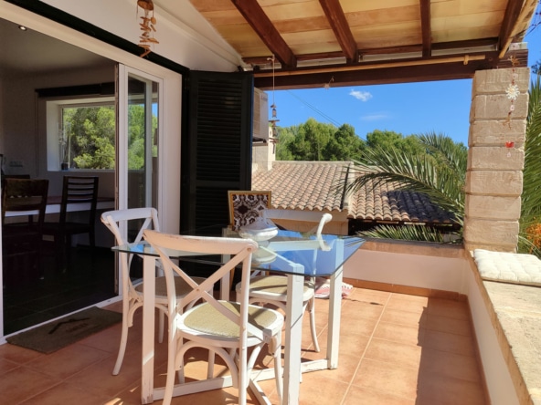 costa de la calma renovated villa dining room with terrace