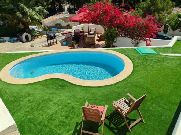 costa de la calma renovated villa garden with pool