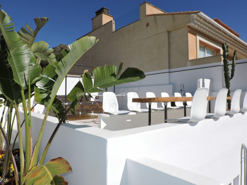 andratx newly renovated village house roof terrace seating area