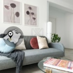 arenal newly renovated apartment with side sea view living room