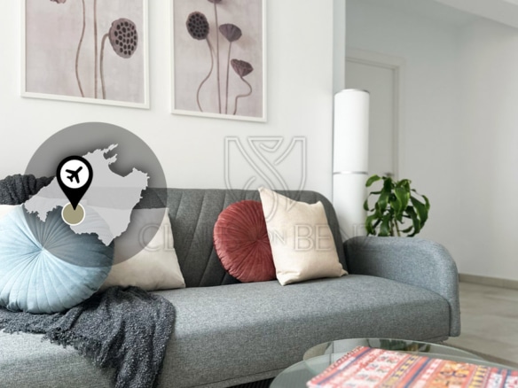 arenal piso recien reformado con vista lateral al mar salon