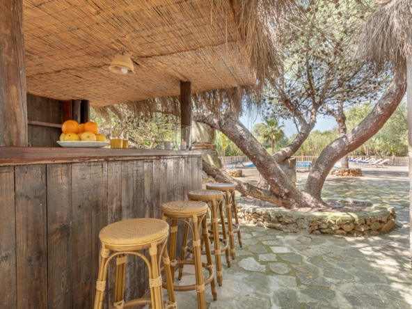 porreres dreamlike finca with rental license outdoor bar