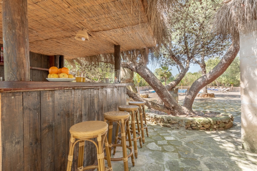 porreres dreamlike finca with rental license outdoor bar