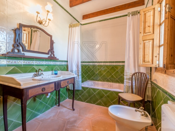 porreres dreamlike finca with rental license bathroom with bathtub