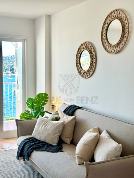 santa ponsa newly renovated sea view apartment living room with sea view