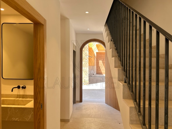 santanyi new build terraced house with private pool and garage hallway