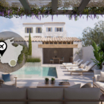santanyi casa adosada de nueva construccion con piscina privada y garaje vista al jardin
