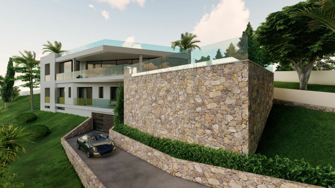 costa den blanes new build luxury property with sea view driveway