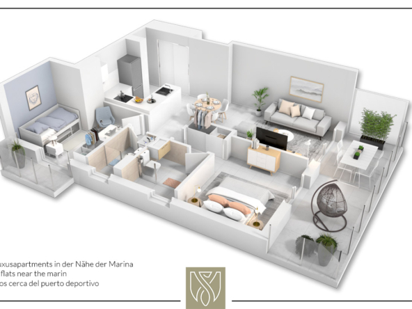 cala dor luxury apartment 3d plan