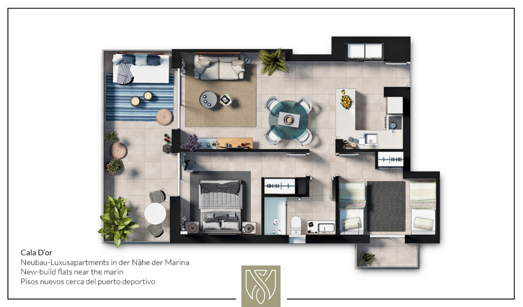 cala dor luxury apartment floor plan