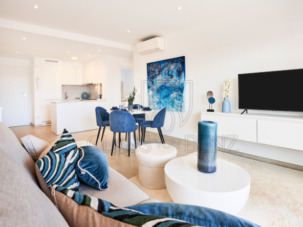 cala dor luxusapartment wohnzimmer esszimmer blau