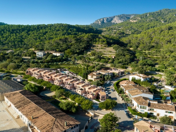 esporles new build project mallorcan terraced villas drone image page min