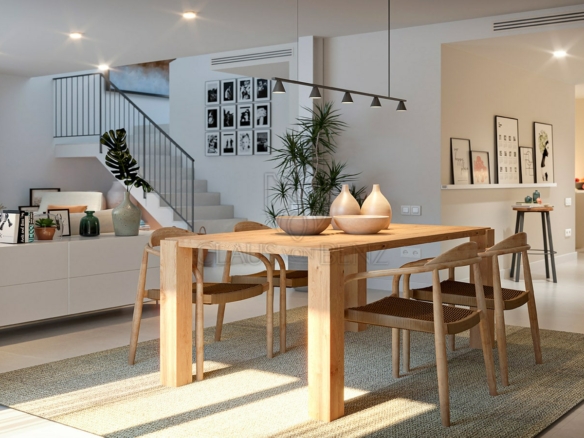 esporles new build project mallorcan terraced villas dining room min