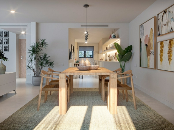 esporles new build project mallorcan terraced villas dining room kitchen min