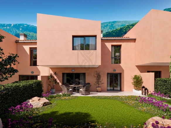 esporles new build project mallorcan terraced villas garden view min