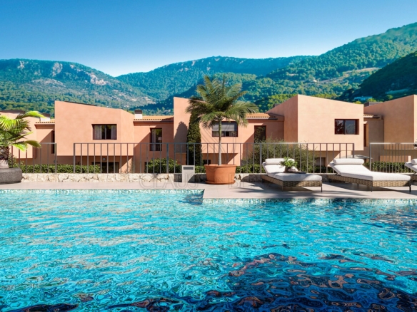 esporles new build project mallorcan terraced villas pool min