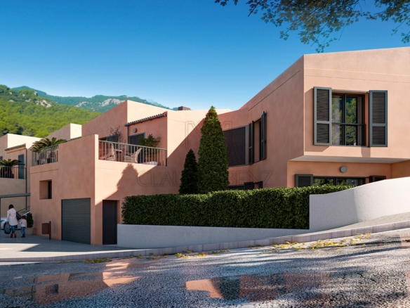 esporles new construction project mallorcan terraced villas side view min