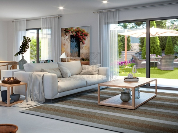 esporles new build project mallorcan terraced villas living room min