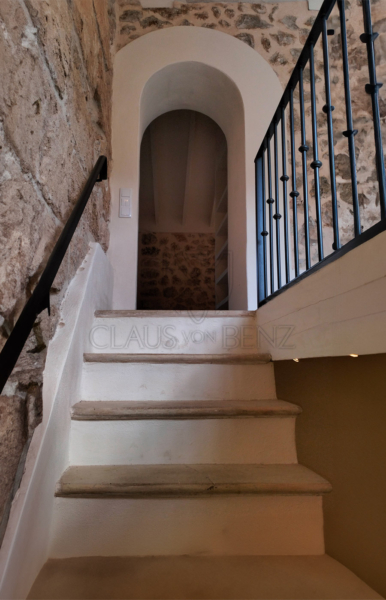 mancor de la vall beautiful renovated mallorcan village house hall staircase