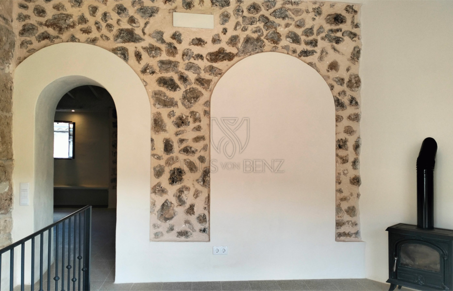 mancor de la vall beautiful renovated mallorcan village house room with fireplace