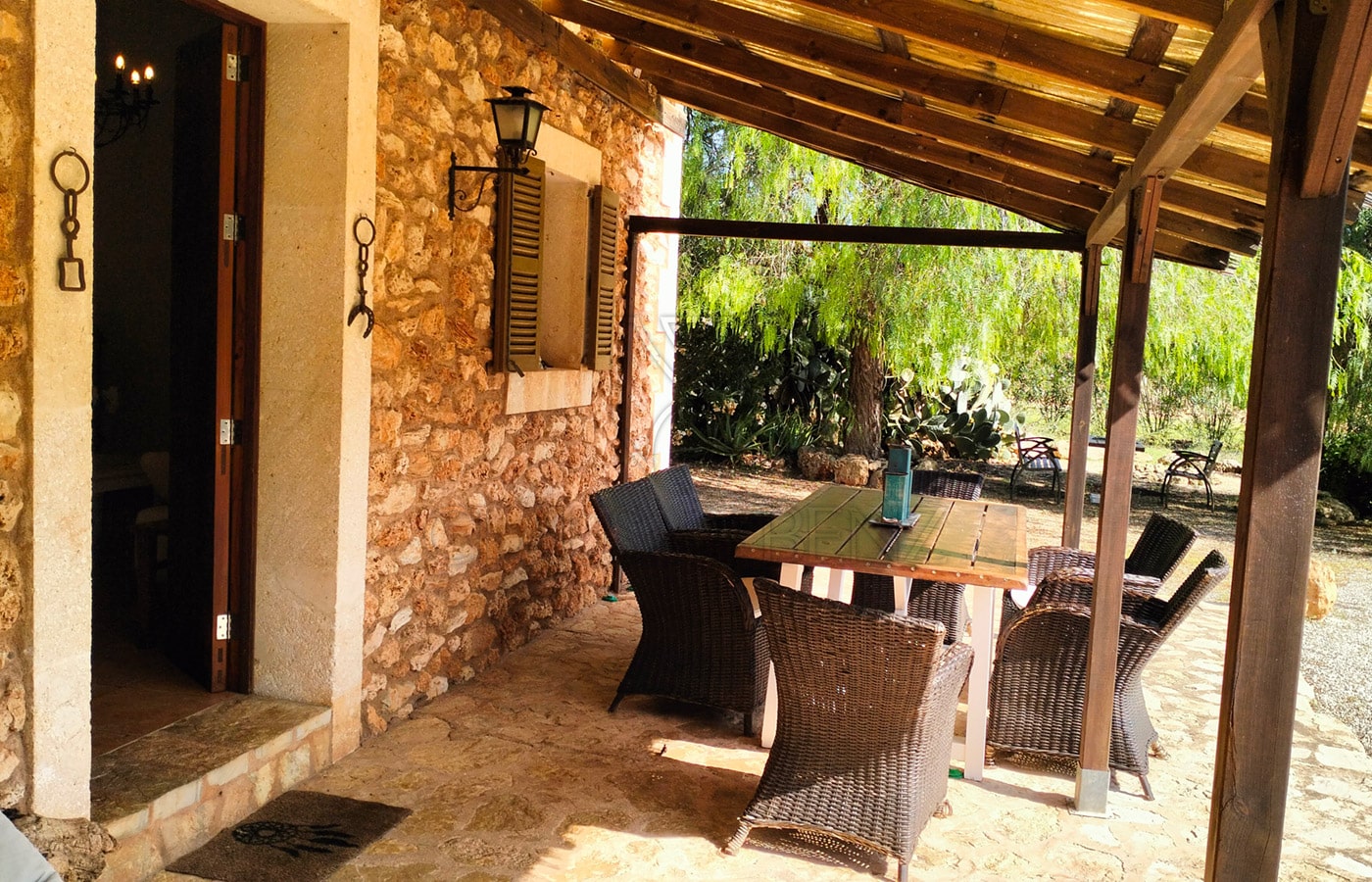 porreres rural property with vacation rental license entrance terrace