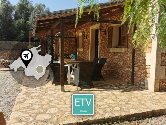 porreres rural property with vacation rental license house side view terrace
