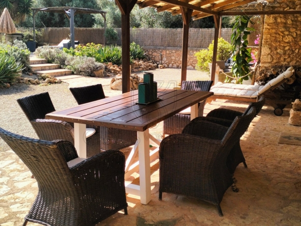 porreres rural property with vacation rental license terrace sitting area