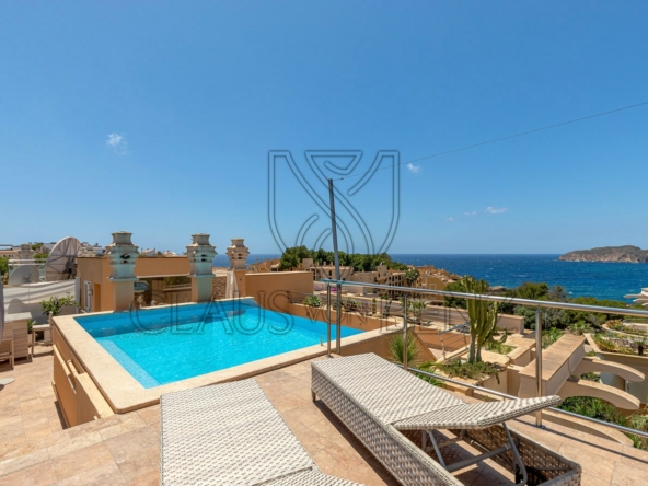 nova santa ponsa luxurioeses penthouse mit panoramablick malgrat inseln pool ausblick min