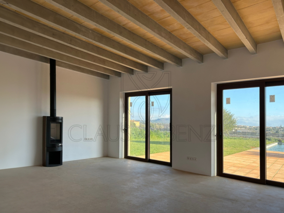 santanyi exclusiva finca de nueva construcción con fantásticas vistas salón