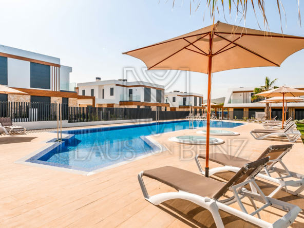 cala ratjada exclusive terraced villa in modern residential complex sun loungers