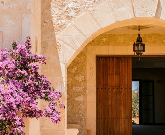 campos new construction landfinca main entrance