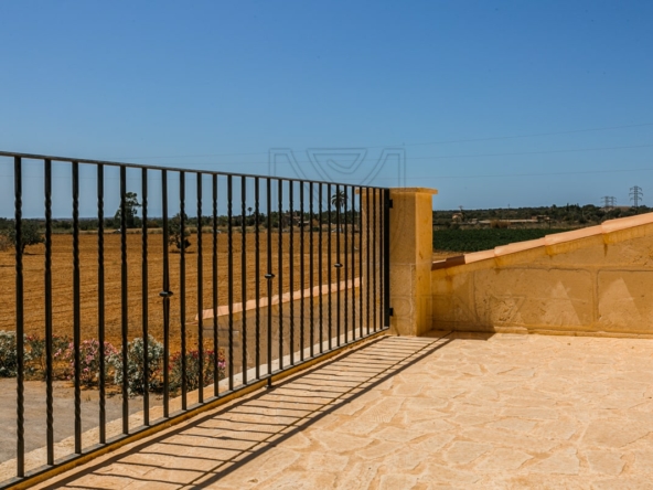 campos neubau landfinca terrasse mit ausblick