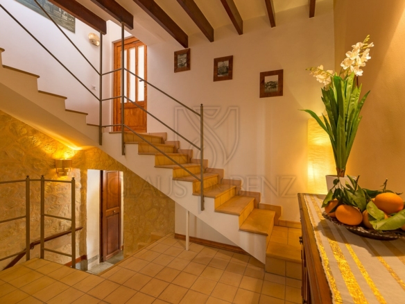 llucmajor elegant townhouse with wine cellar hallway min